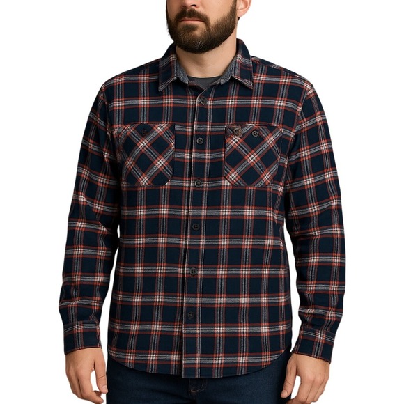 Coleman Men's Sz XXL Flannel Button Up Shirt Plaid Outdoor Camping Workwear - Picture 1 of 9